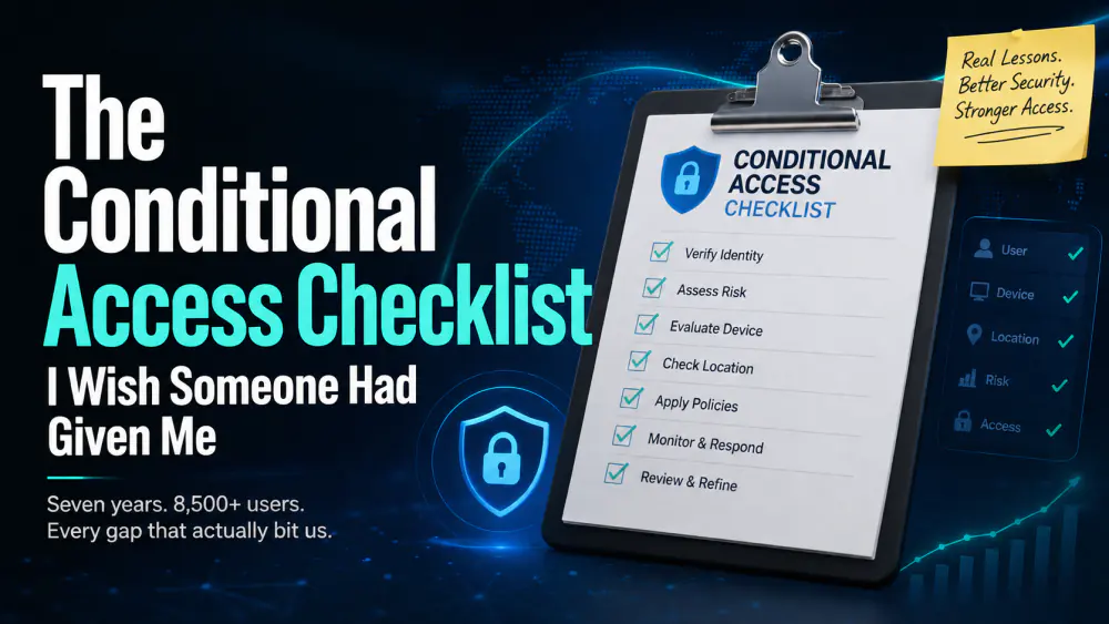 Cover: The Conditional Access Checklist I Wish Someone Had Given Me