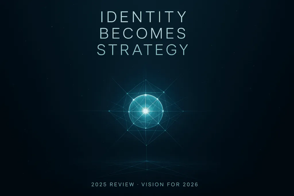 Cover: Identity becomes strategy: My 2025 year in review and the architecture that will define 2026